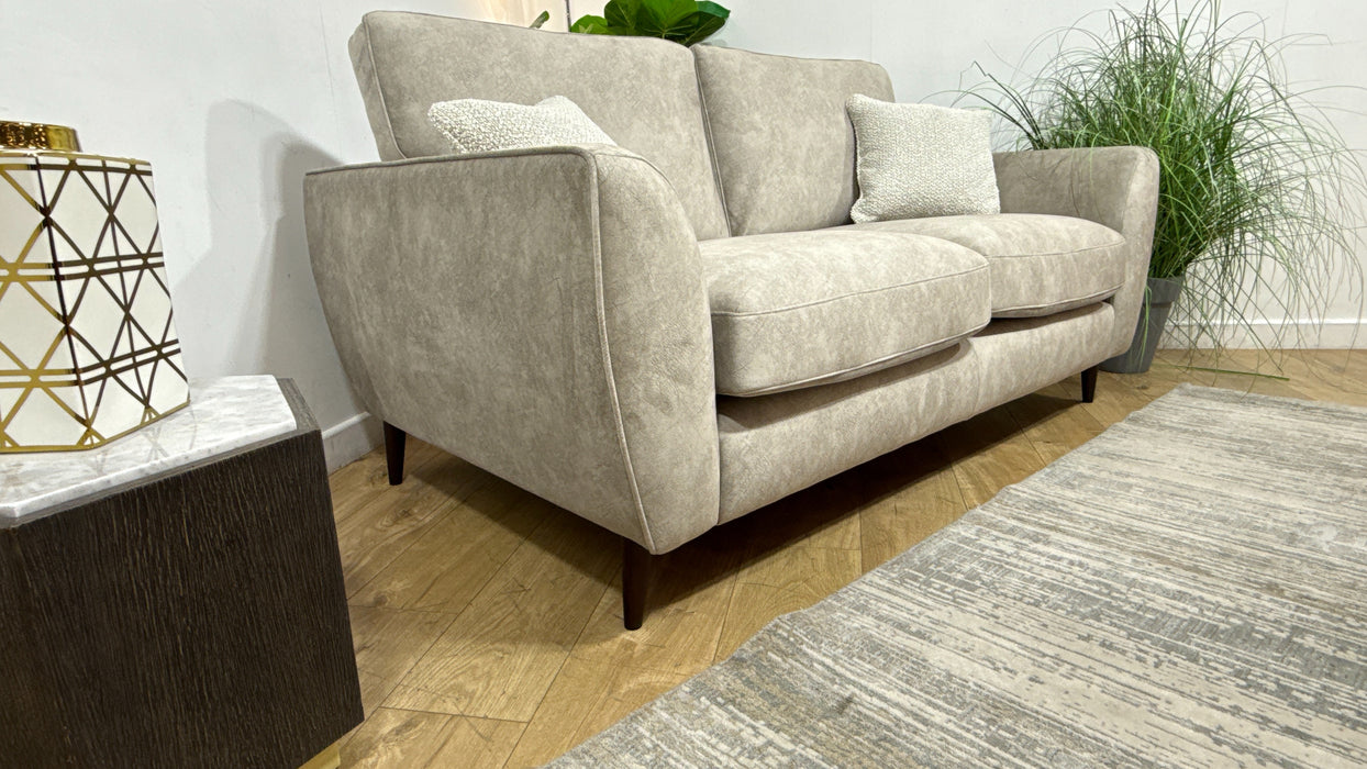 Sofology Hackney Fabric 2 Seater Memory Foam Seats in Lifestyle Dapple Stone Mix