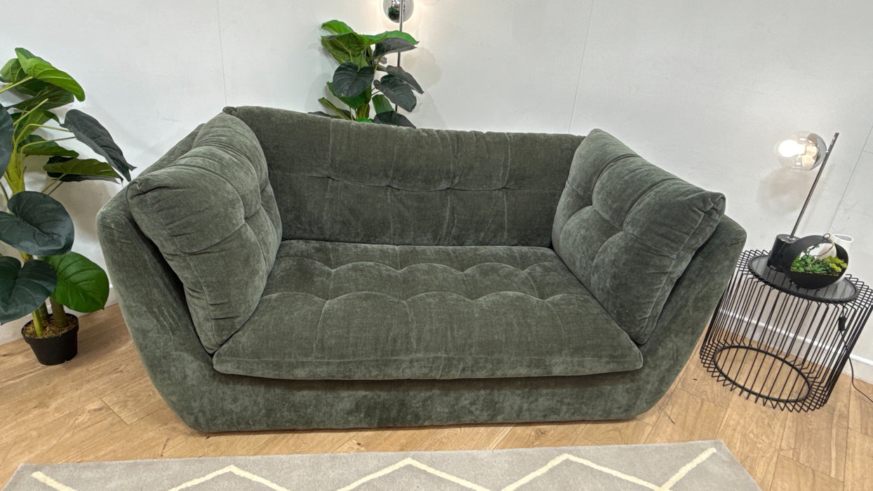 Sofology The Cocoon Fabric 2 Seater in Relaxed Chenille Pine