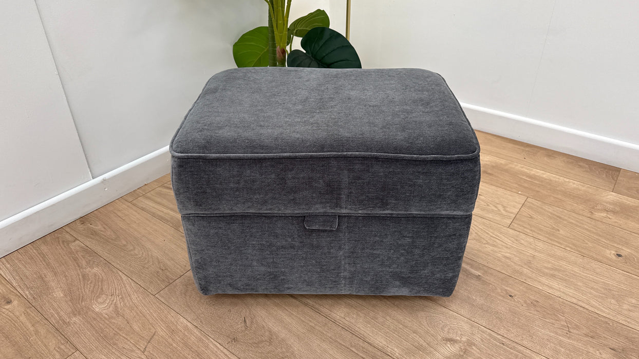 Sofology Brixton Storage Footstool in Soft Chenille Slate