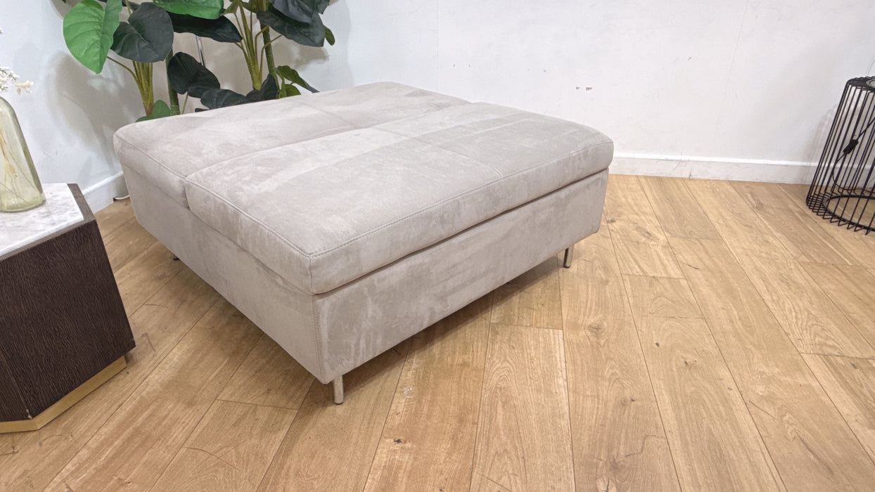Sofology Illinois Fabric Designer Footstool in Toronto Grey
