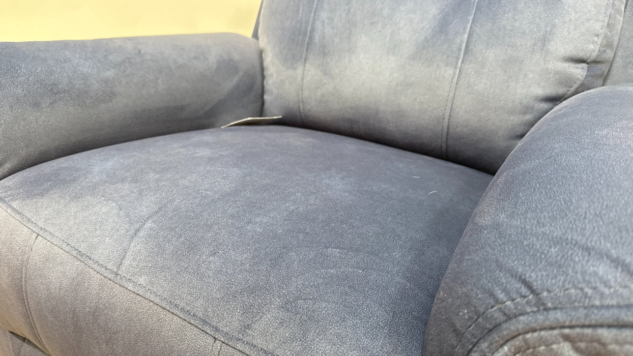 Sofology Bradie Fabric Chair Power Recliner/Headrest in Lifestyle Flecked Navy