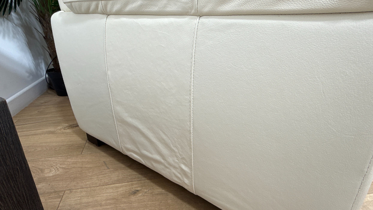 Sofology Santino Leather Chair in Hampshire Aspen White