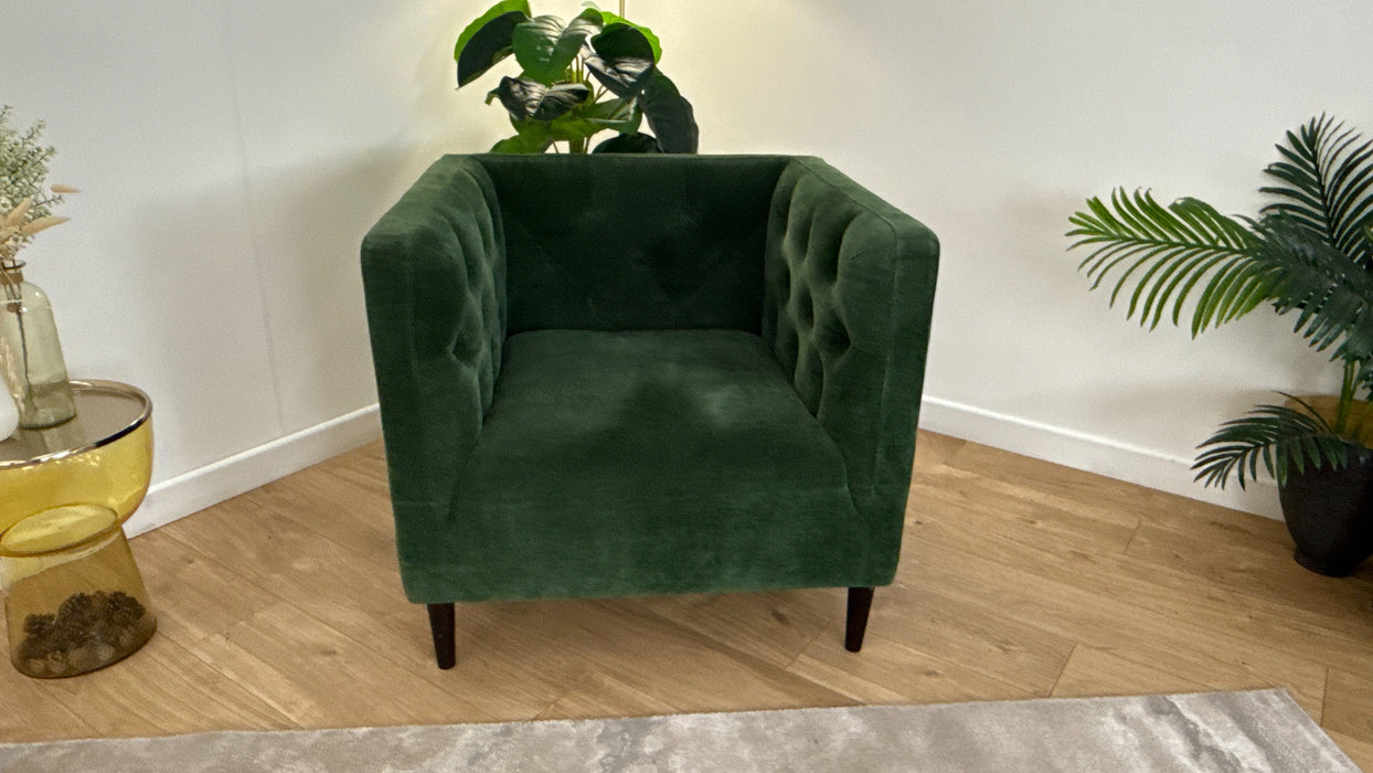 Sofology Bridgerton Fabric Accent Chair in Soft Chenille Moss