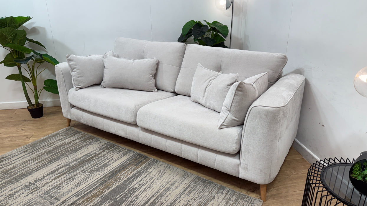 Sofology Remy Fabric 4 Seater in Soft Chenille Natural