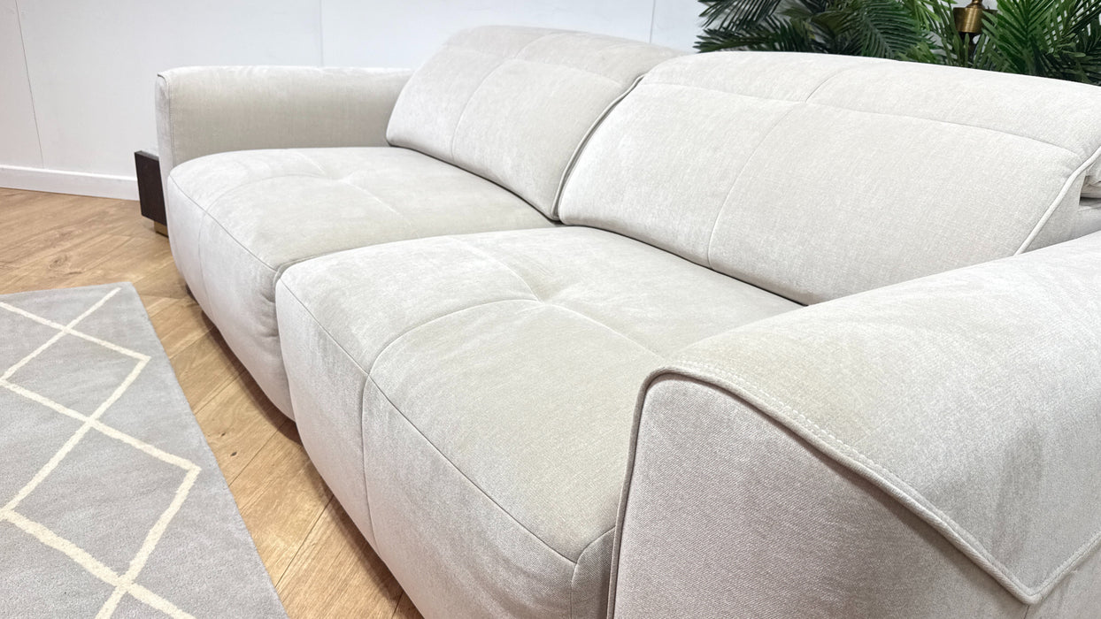 Sofology Riviera Fabric 3 Seater Motion Chaise in Relaxed Chenille Cotton