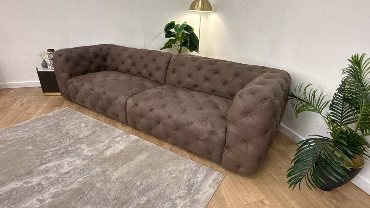 Sofology The Venezia Leather 4 Seater in Character Vintage Espresso