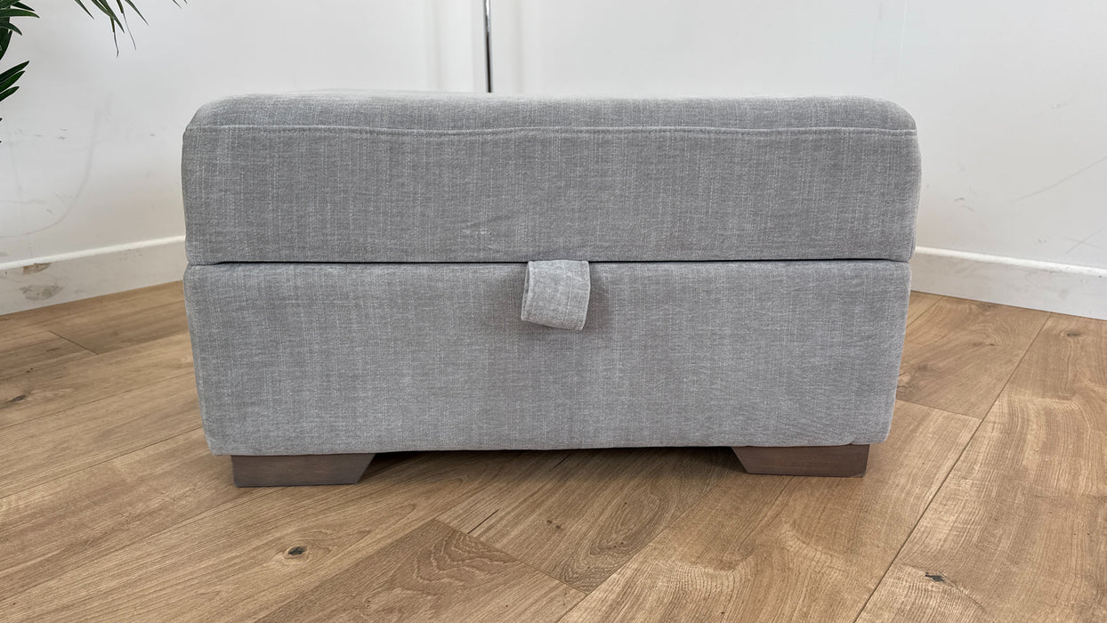 Castilia Footstool - Fabric Footstool  - Grey