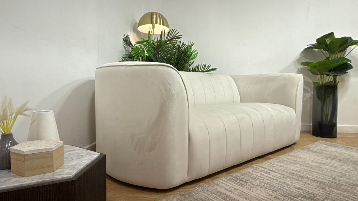 Sofology The Fitzrovia Fabric 2 Seater in Matt Velvet Milk Mix Without Trim