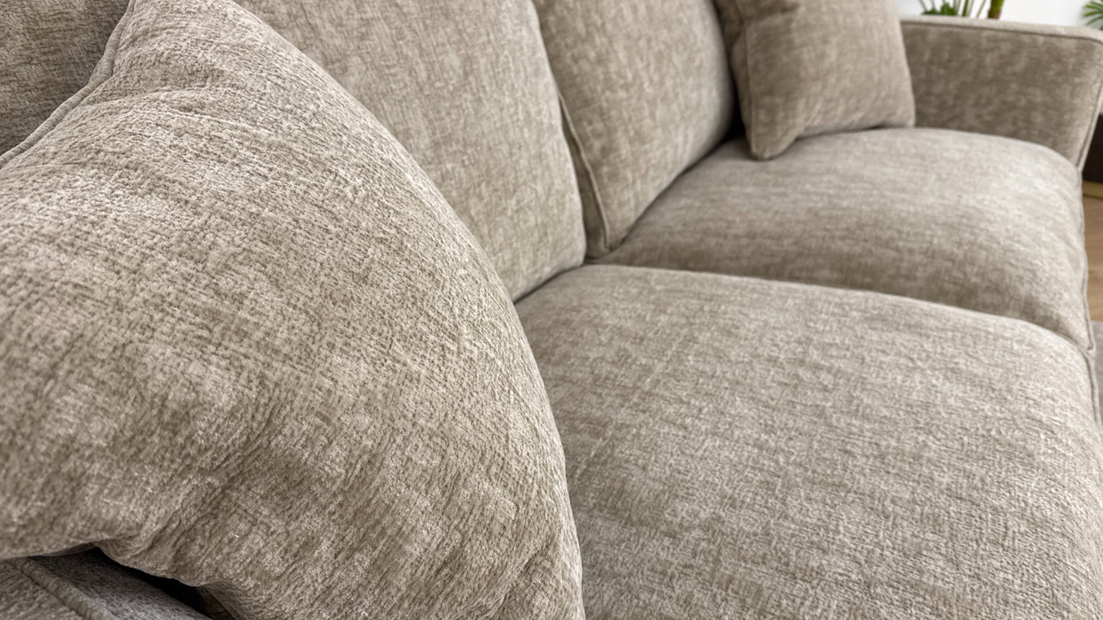 Sofology Rococo Fabric 3 Seater Full Back in Rococo Chunky Chenille Grey