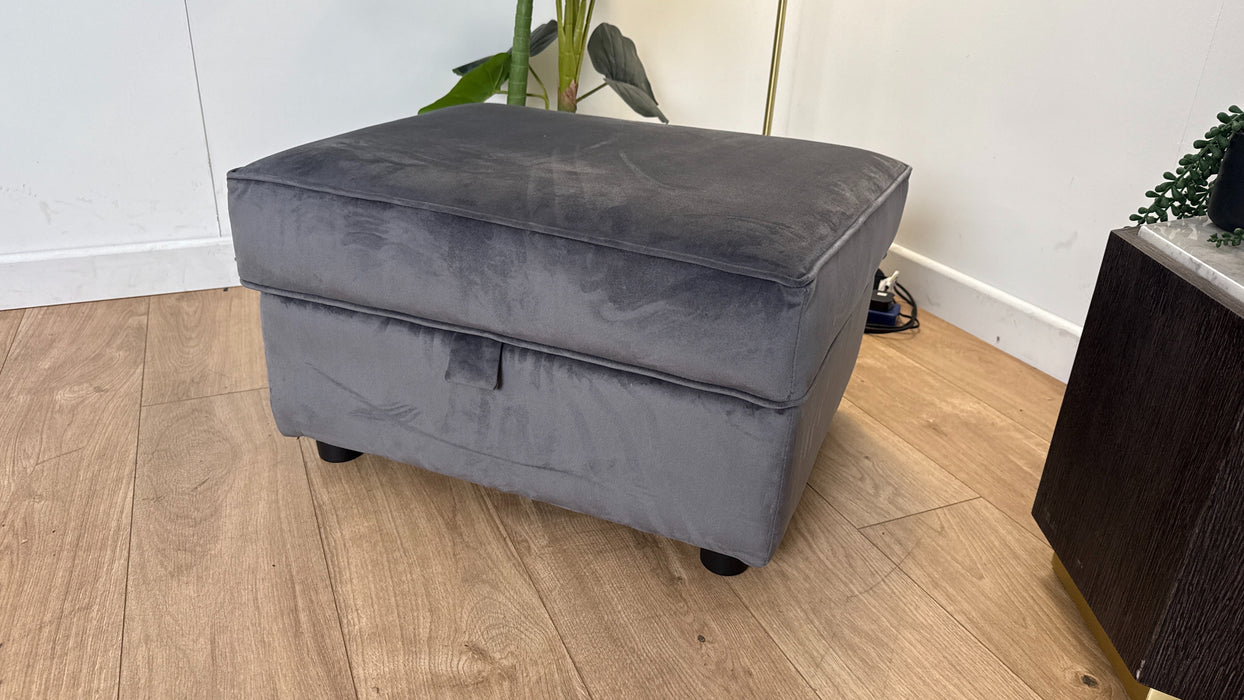 DFS Calix Footstool in Velvet Slate