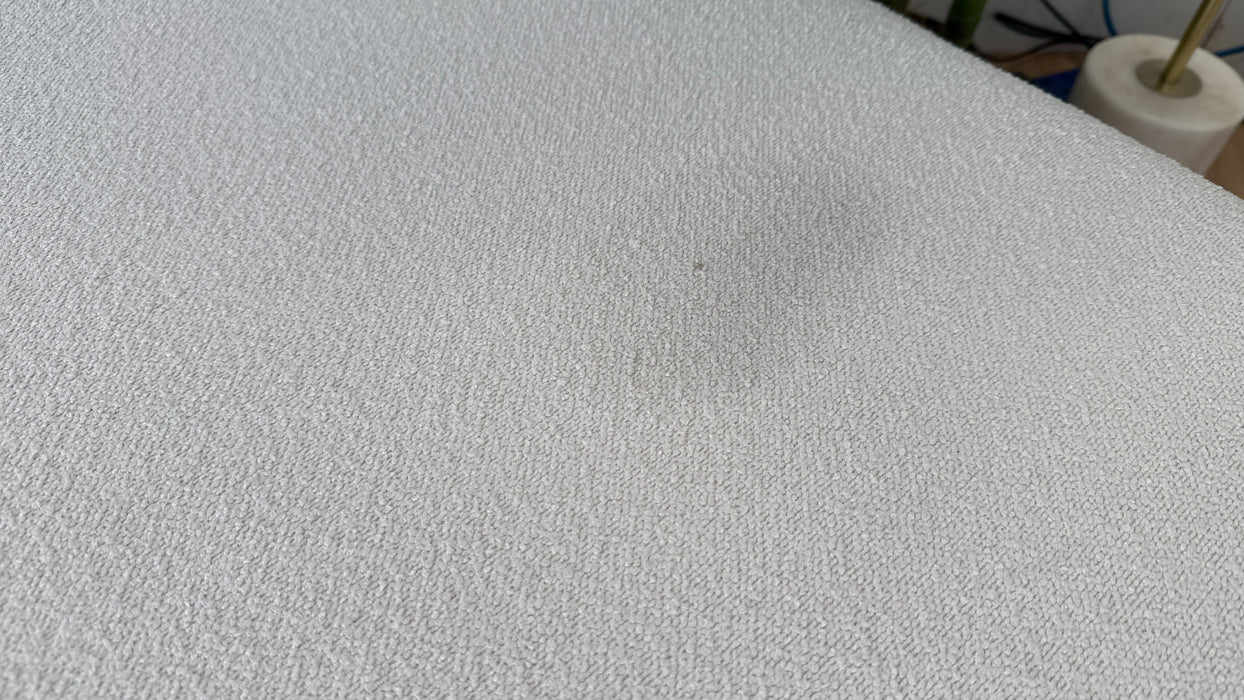 DFS The Lexia Fabric Footstool in Calix Boucle Ivory