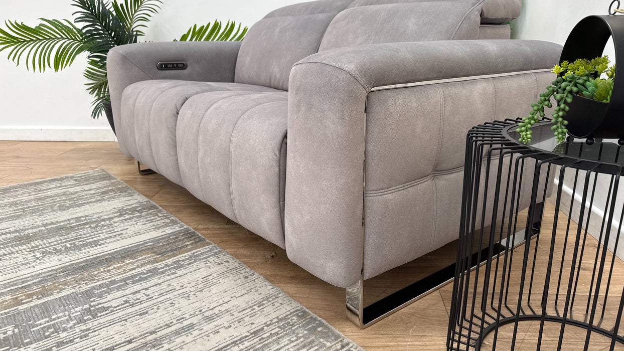 Sofology Marvella Fabric Recliner 2 Seater in Stone