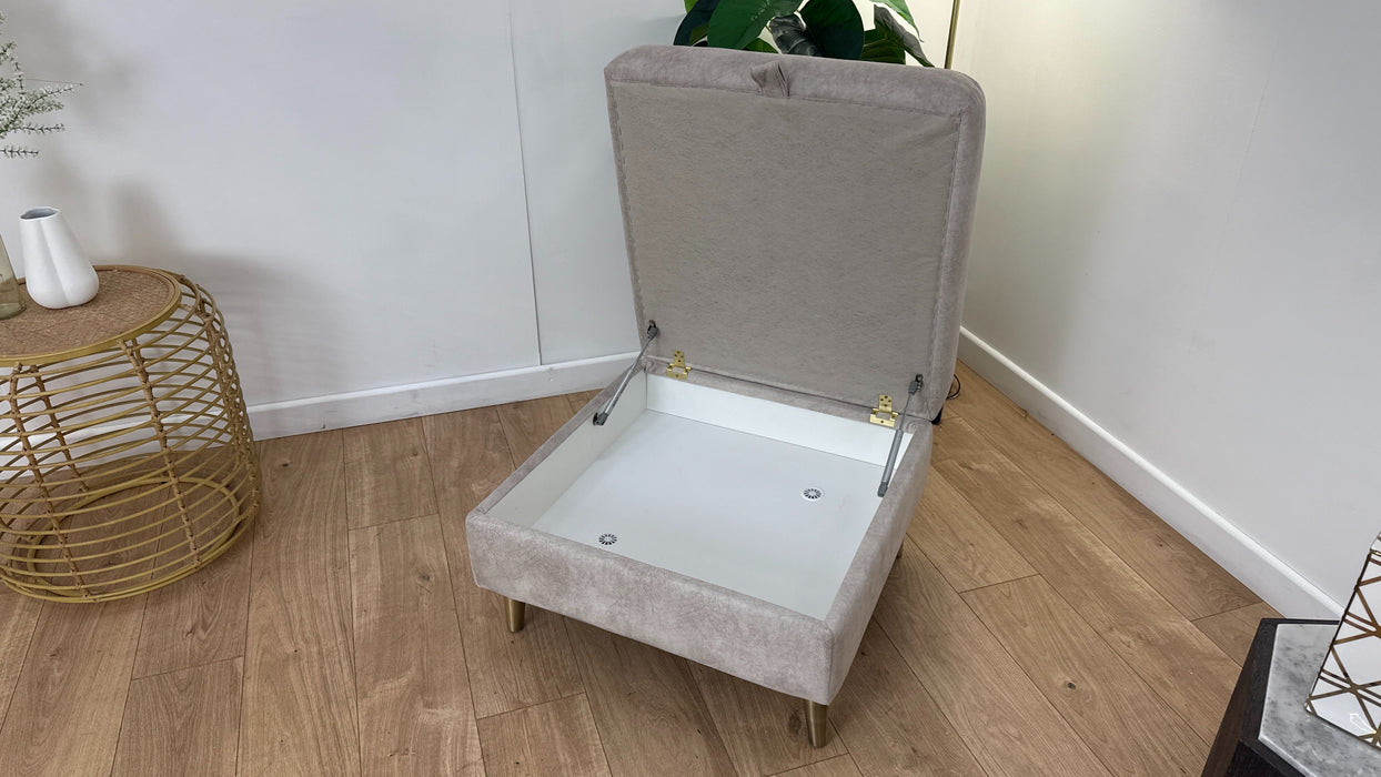 Sofology The Hackney Fabric Storage Footstool Memory Foam in Lifestyle Dapple Fabric Marble