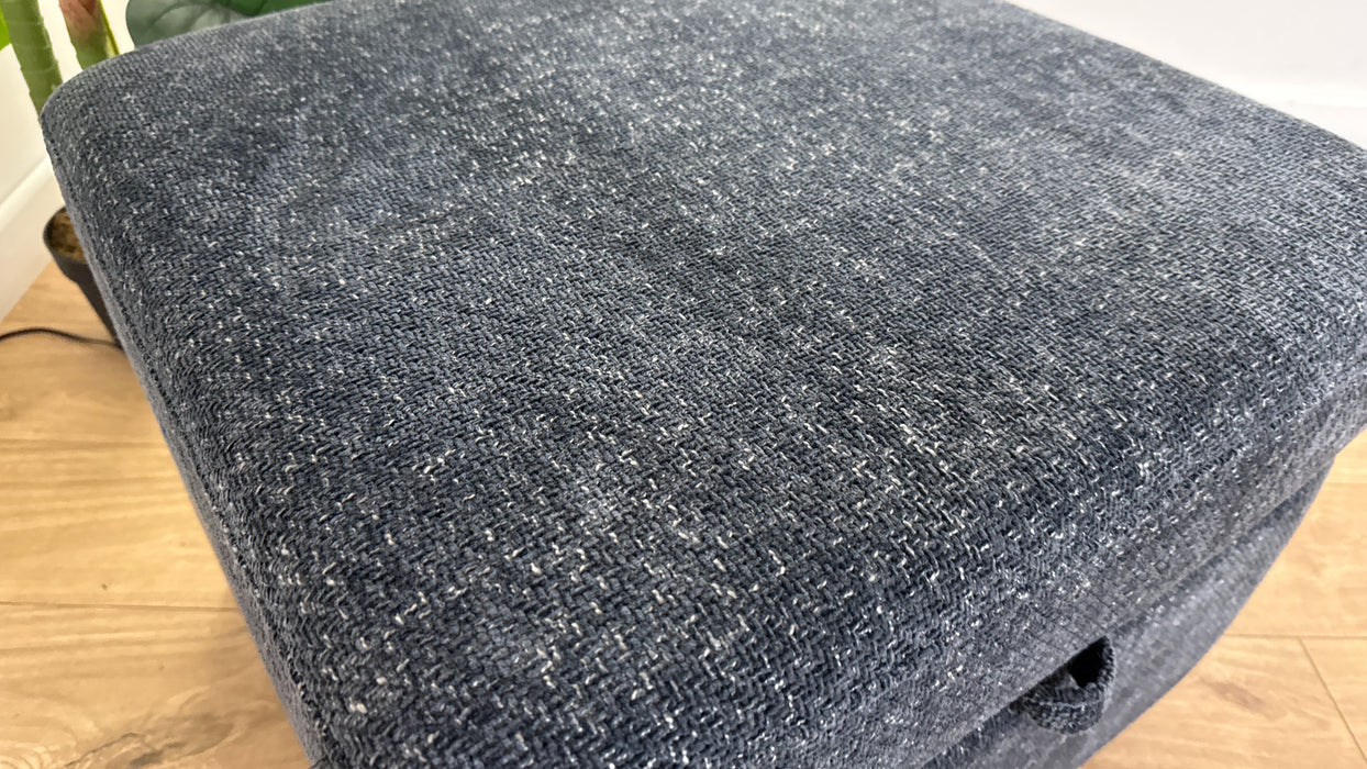 DFS The Fontaine Express Fabric Storage Footstool in Navy Combination