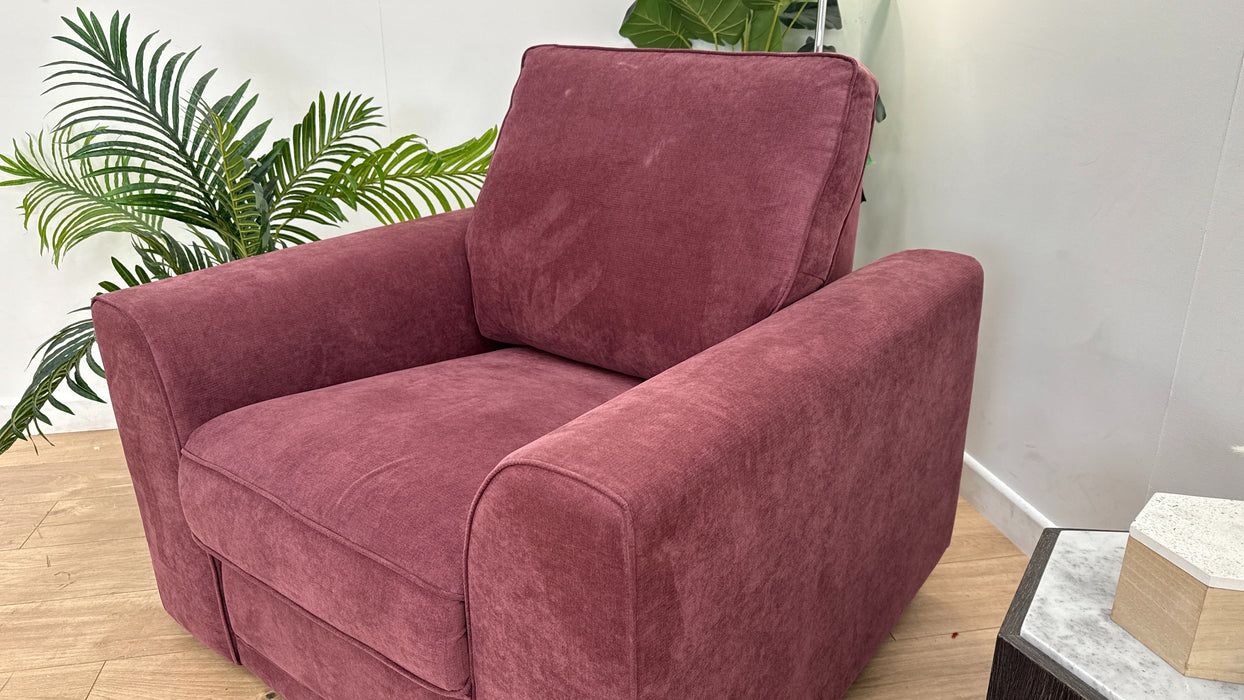 DFS Orka Reclining Fabric Chair in Wine