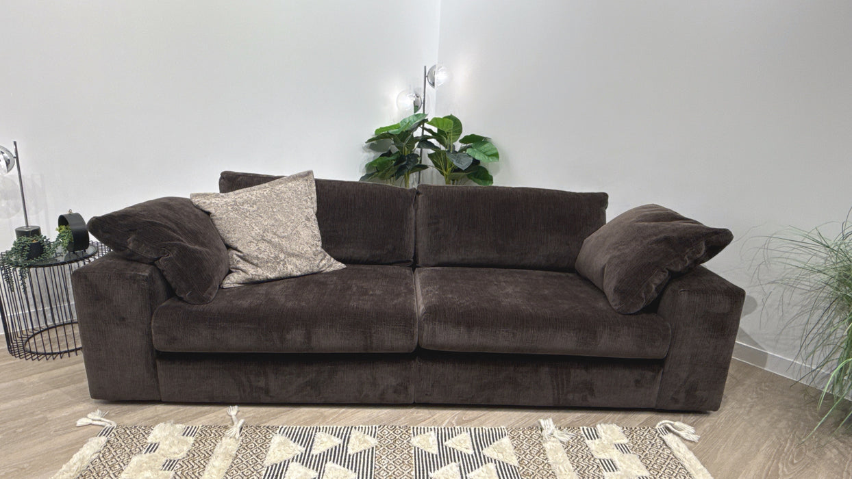 Sofology Harrington 4 Seater Split Fabric Sofa in Mulliner Mix Bourneville