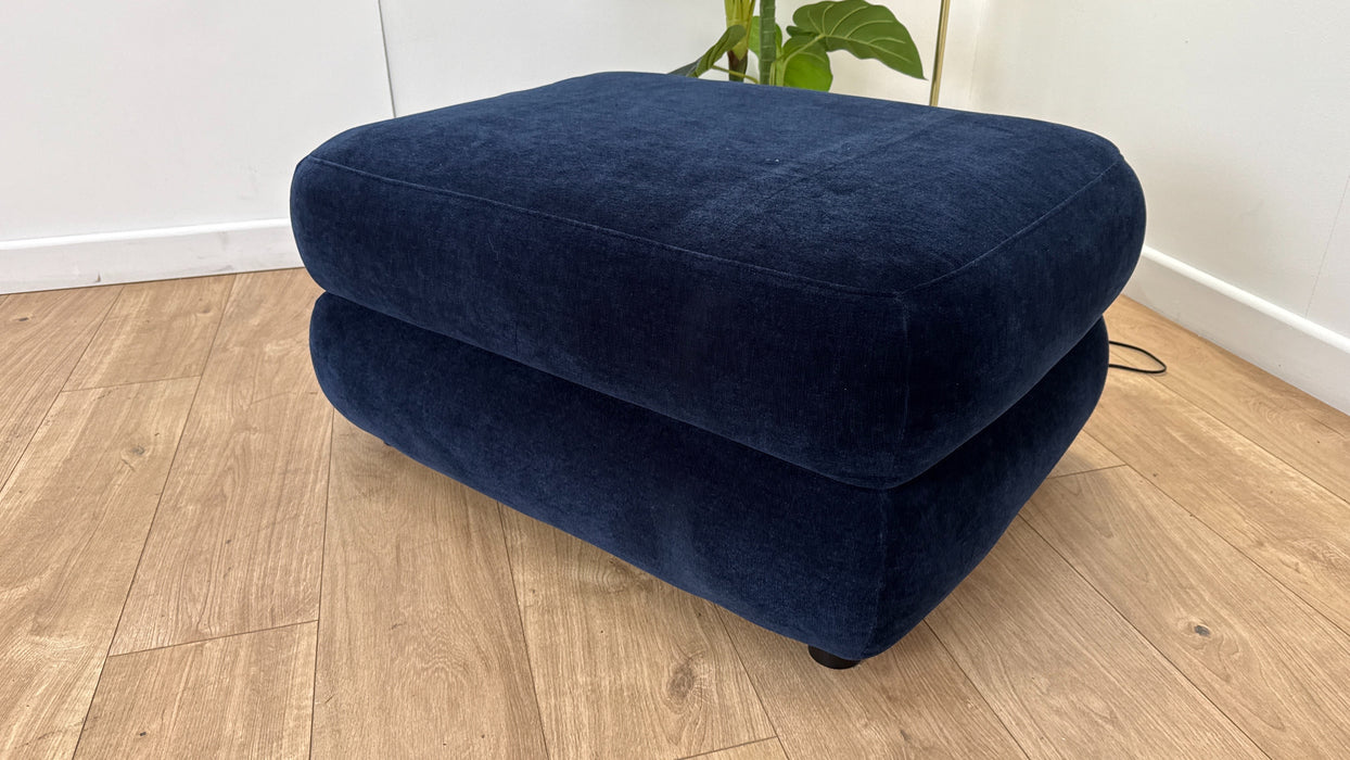 Sofology Dalston Fabric Designer Footstool in Navy Limited Edition