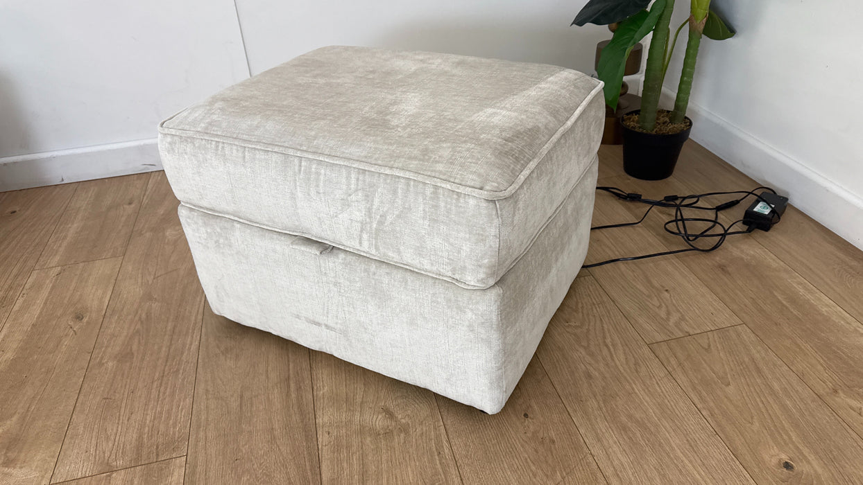 Sofology Mayfair Fabric Storage Footstool in Luxury Chenille Mist
