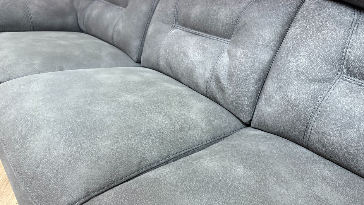 DFS Forster Express Fabric 3 Seater Recliner in Silver