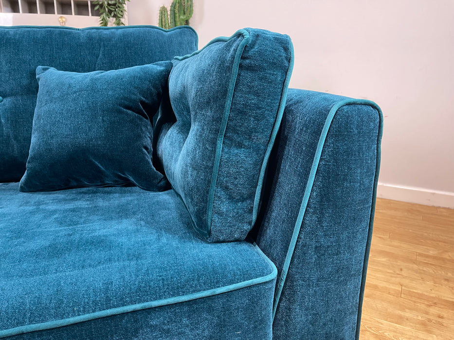 Cricket Loveseat Limited Edition Soft Chenille Teal Fabric (WA2)