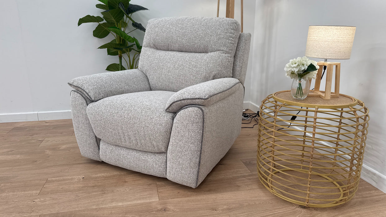 Aart Power Recliner Chair - Fabric - Biscuit