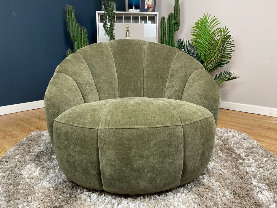 Nobu Fabric Swivel - Relaxed Chenille Olive (WA2)