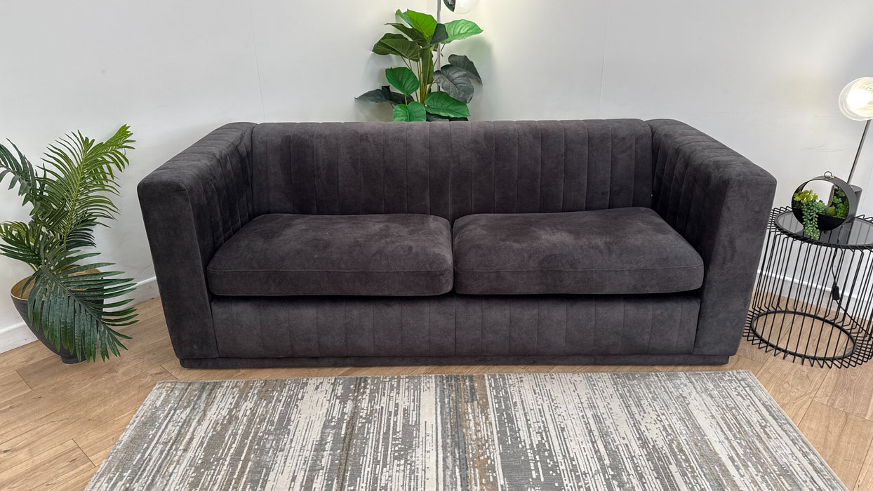 Sofology Astoria Fabric 4 Seater in Lifestyle Dapple Anthracite
