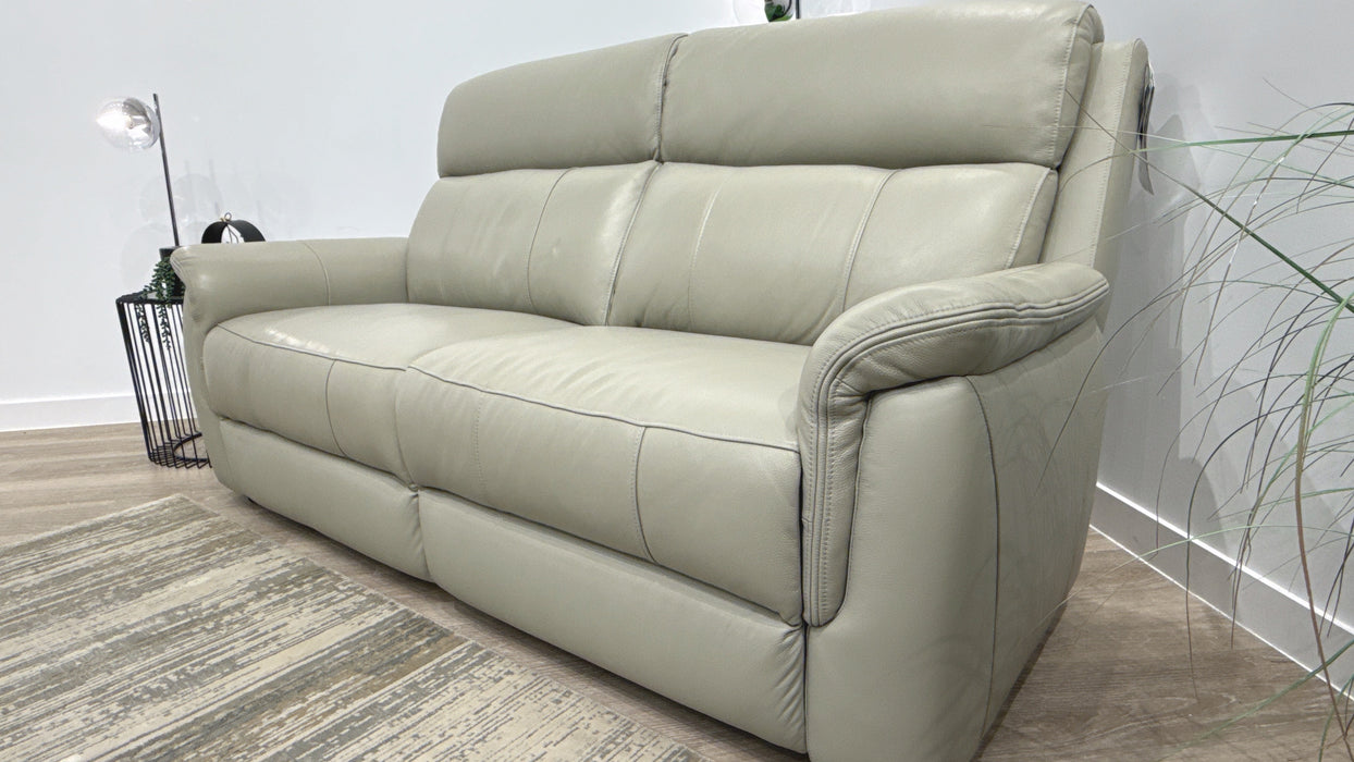 Sofology Bradie Leather 2.5 Seater in Trusty Embossed Light Grey