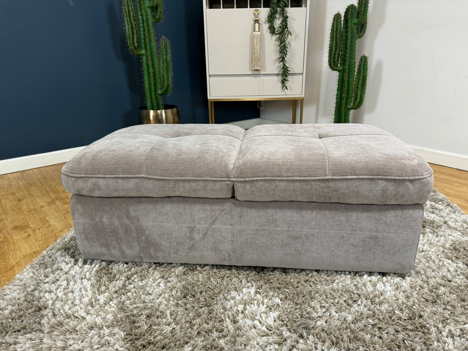 Kingsbridge Fabric Dual Storage Footstool - Chenille Nutmeg  (WA2)