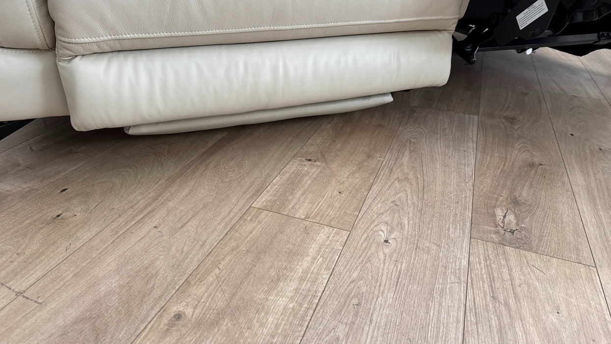 Sofology Muse Leather Recliner 2.5 Seater in Bone China