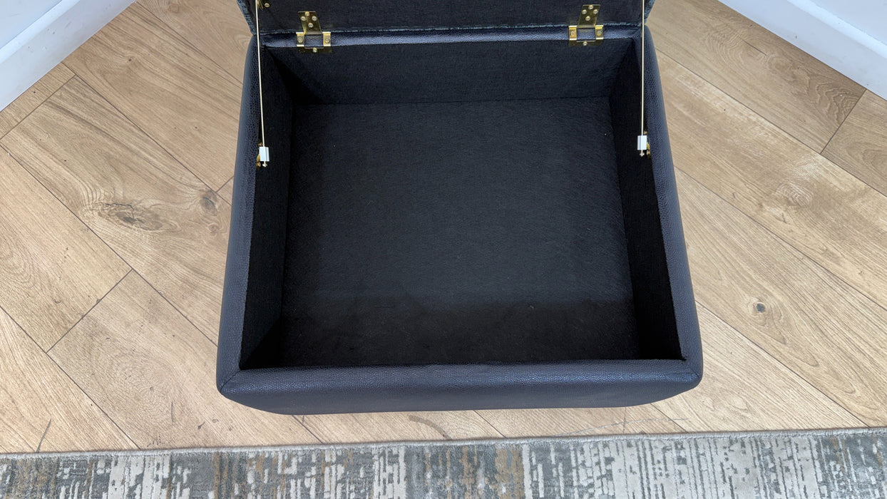 DFS Evisa Storage Footstool In Charcoal & Black