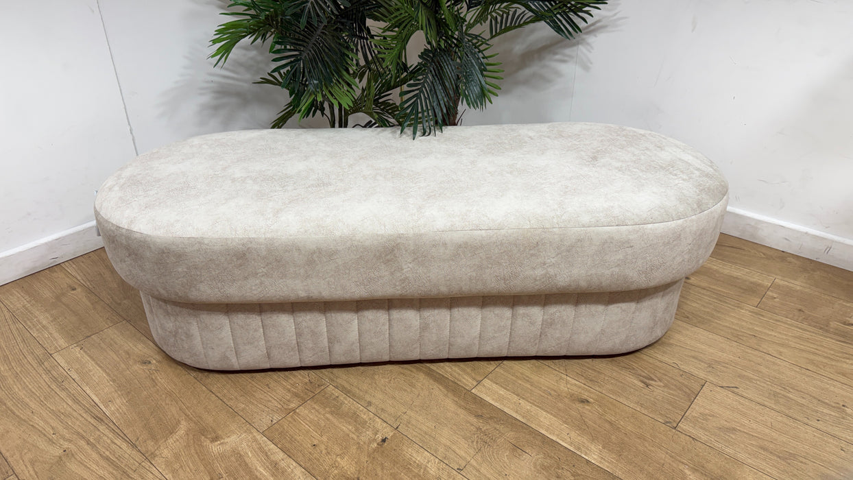 Sofology Savoy Fabric Designer Footstool in Lifestyle Dapple Marble