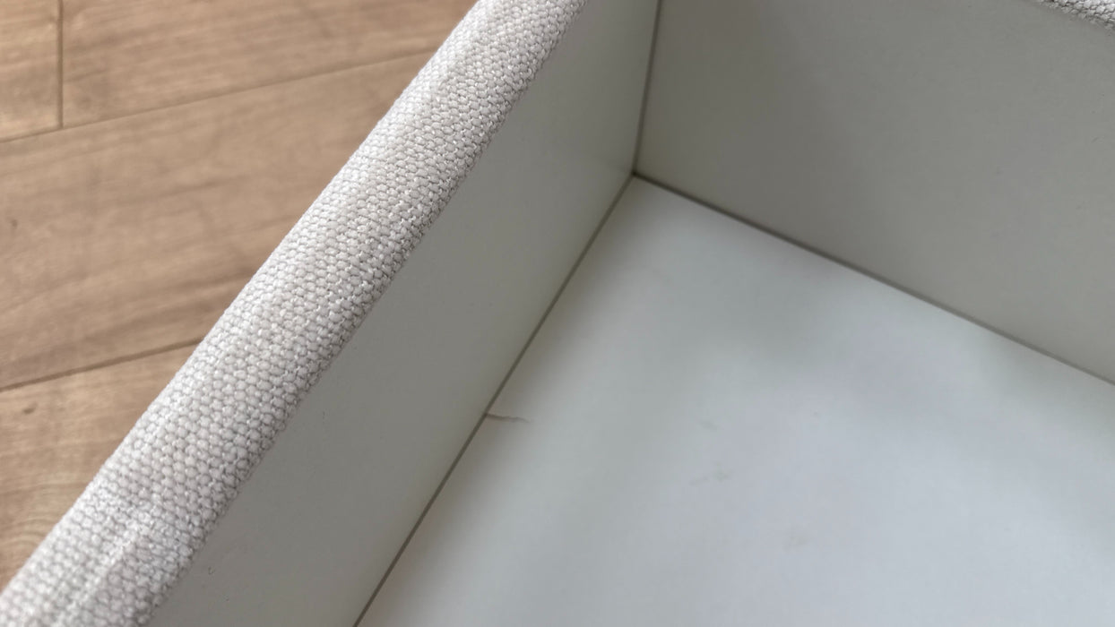 Sofology The Mayfair Fabric Storage Footstool in Linen Look Chenille Mist