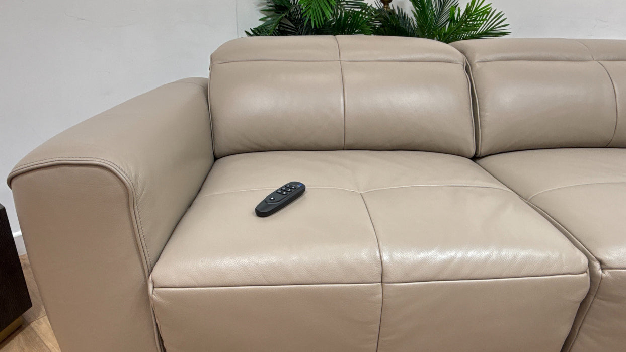 Sofology The Riviera Leather 3 Seater in Trusty Embossed Stone