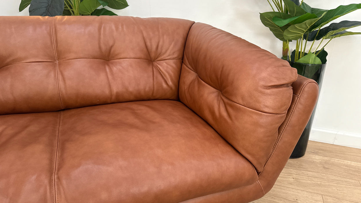 Sofology Hygge Leather 2 Seater in Relaxed Soft Tan