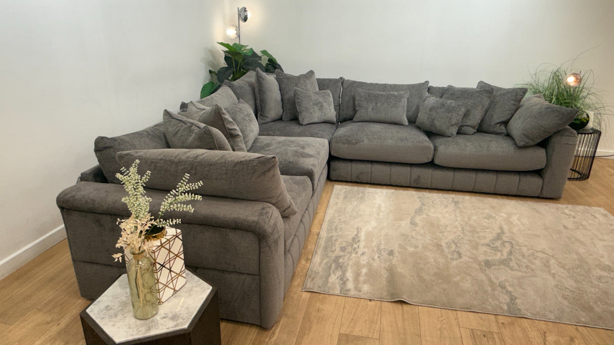 Sofology Westwood Fabric 3 Corner 3 No Trim in Teddy Chenille Slate