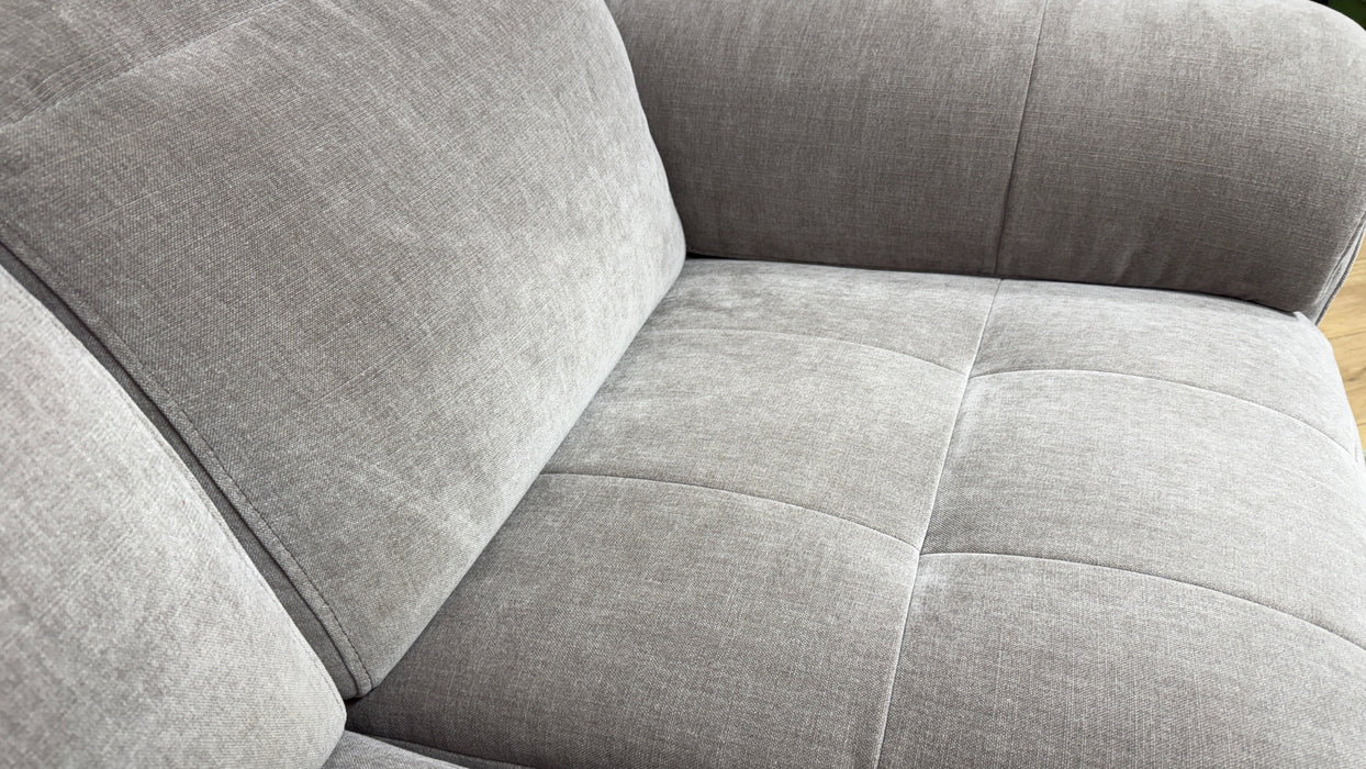 Sofology Milan Fabric 2 Seater Power Recliner/Headrest with Trim in Relaxed Chenille Nutmeg
