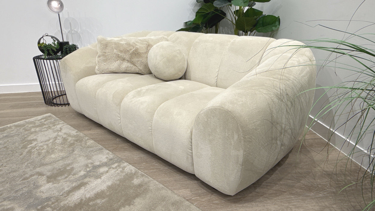 Sofology Waldorf 2 Seater Fabric Sofa in Soft Sherpa Natural Mix