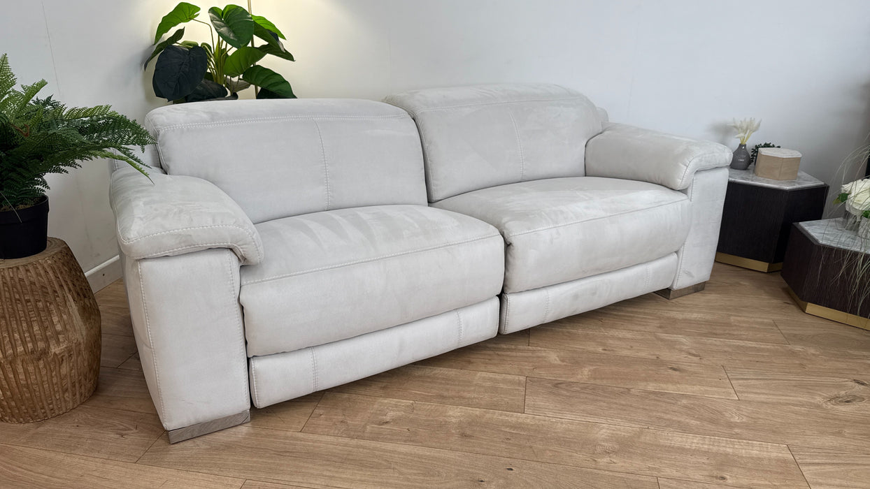 Sofology The Laurence 3 Seater Fabric Recliner Sofa in Lifestyle Textured Beige