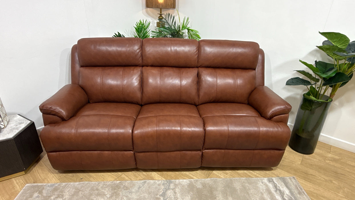 Sofology Gracie Leather 3 Seater in Trusty Sheen Butterscotch