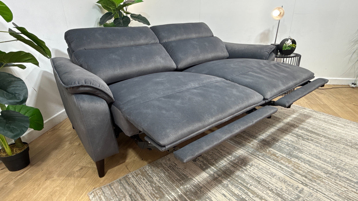 Sofology Arlo Fabric 2.5 Seater Power Recliner/Headrest in Lifestyle Flecked Charcoal
