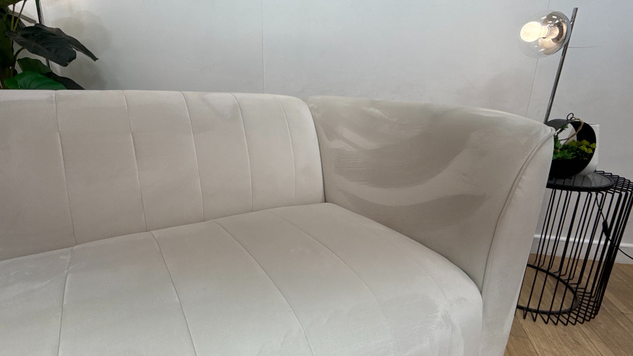 Sofology Fitzrovia Fabric 3 Seater in Matt Velvet Milk Mix