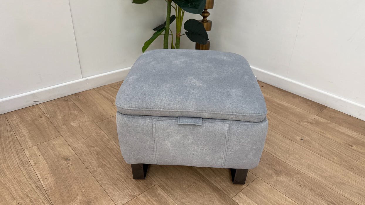 Sofology Marvella Fabric Designer Storage Footstool in Lifestyle Nubuck Feel Stone