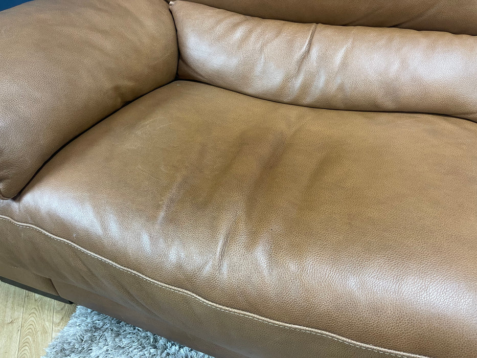 Santino Leather 3 Seater Apollo Tan  (WA2)