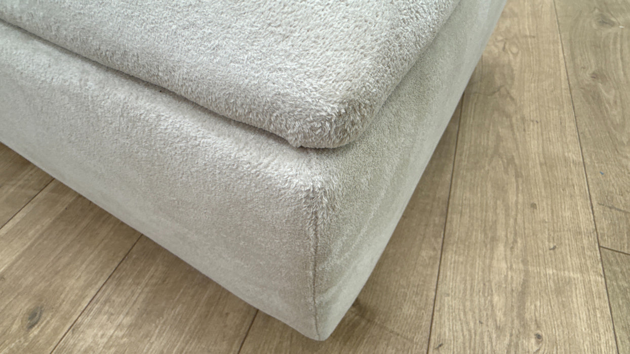 Sofology Ascot Fabric Storage Footstool in Soft Sherpa Natural