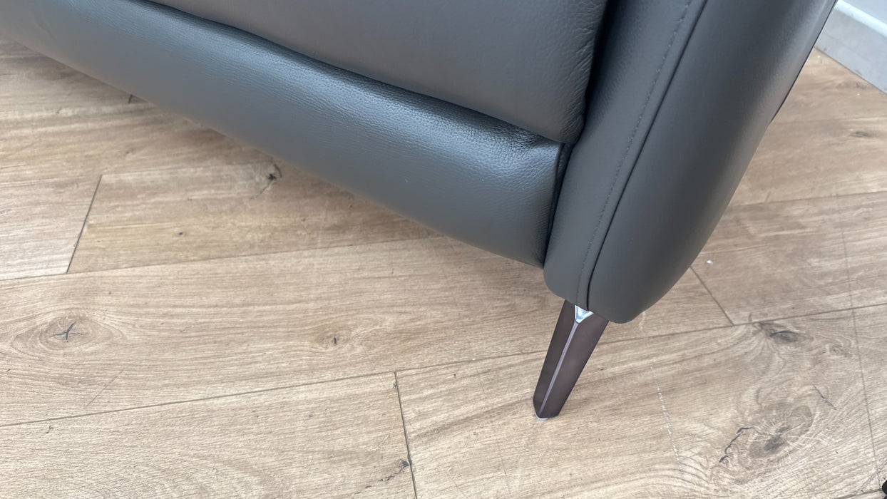 Sofology The Missouri 2.5 Seater Sofa in Trusty Sheen Leather Charcoal