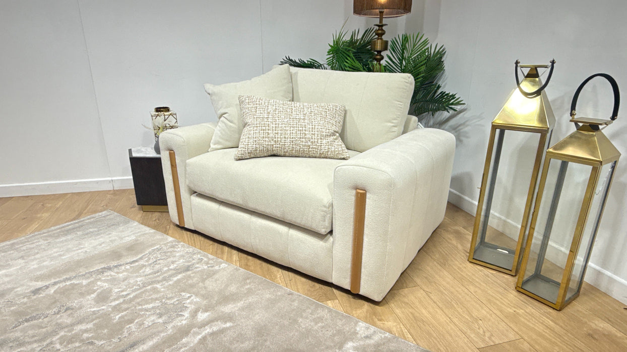Sofology Soho Fabric Loveseat in Micro Boucle Natural