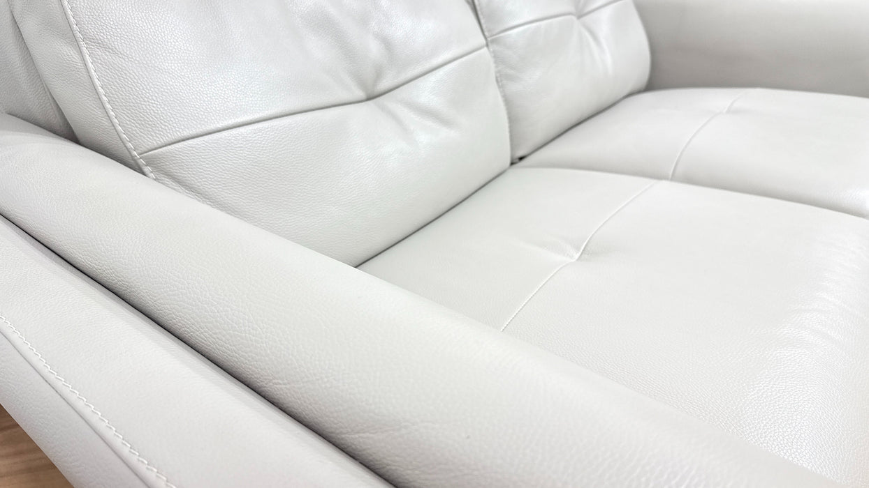 Sofology Loreto Leather 2 Seater in Amalfi Grey
