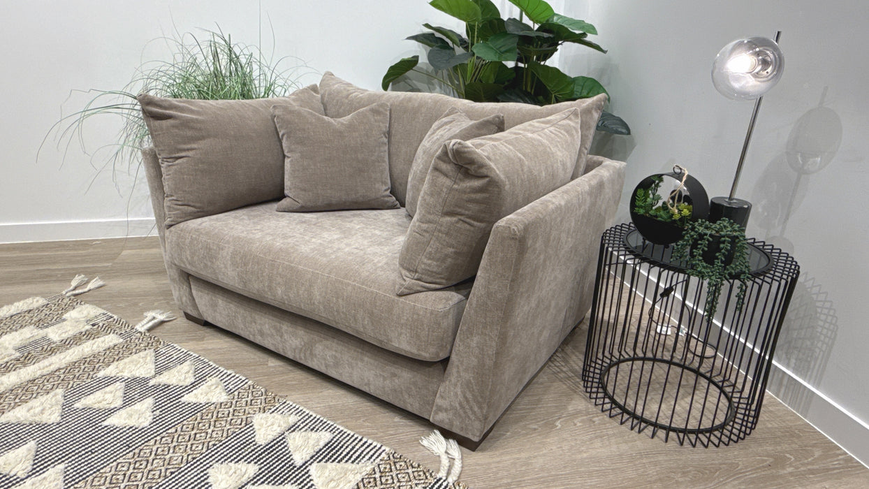 Sofology Tallulah Fabric Loveseat in Soft Chenille Wicker