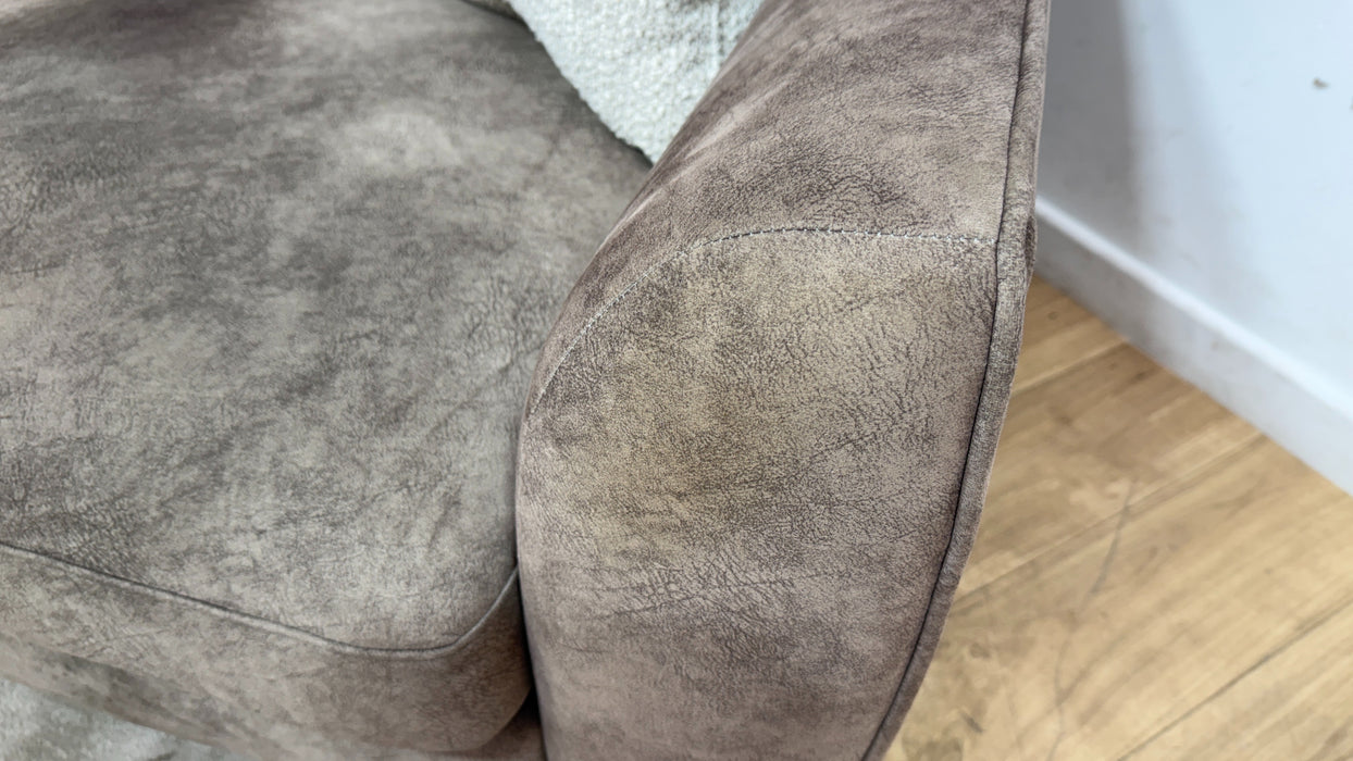 Sofology Hackney Fabric 3 Seater Memory Foam Seats in Lifestyle Dapple Mocha Mix